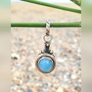 Natural 925 aquamarine sterling silver pendant
